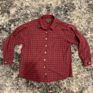 Flyshacker Clothing Co Flannel Shirt Button Up Plaid Pockets 100% Cotton Large